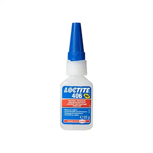 Genuine Henkel Loctite 406 Super Glue - Instant Adhesive - 20g (0.70 Oz) - Ideal for use on Plastic & Rubber