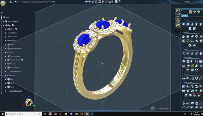 cad software designed ring