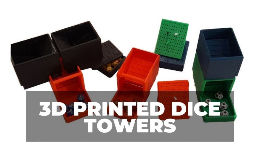 3D printed dice towers