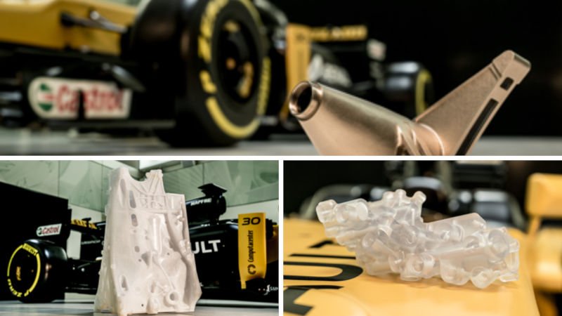 3d printed parts used in renault f1 cars