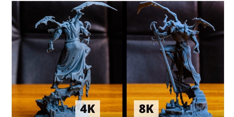 3D printing miniatures in 4K vs 8K