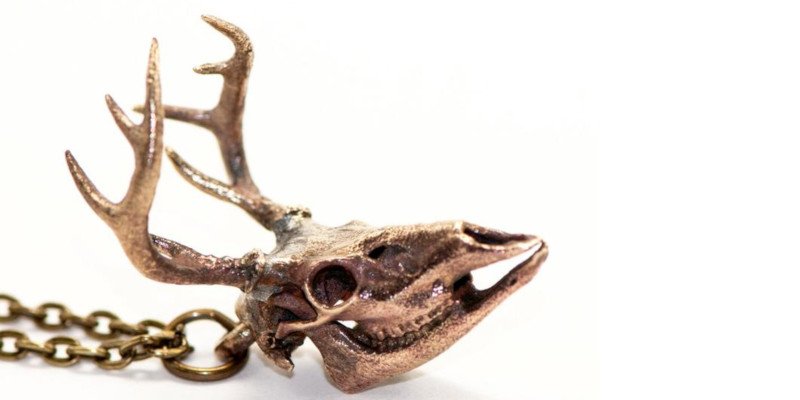 3d printed deer skull pendant by 3d printed skull