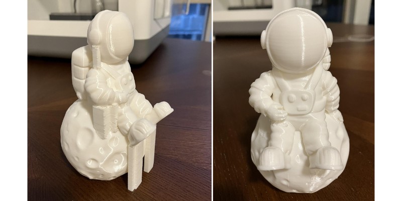 Print Results of the Space Man model printed on the Creality Sermoon V1