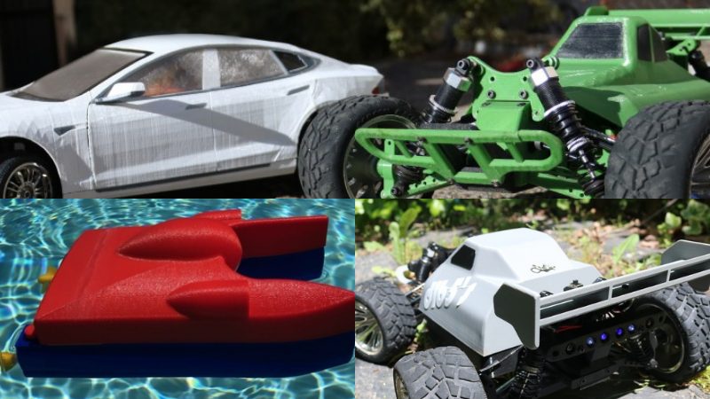 3D printed RC Vehicles, cars, boats, chassis
