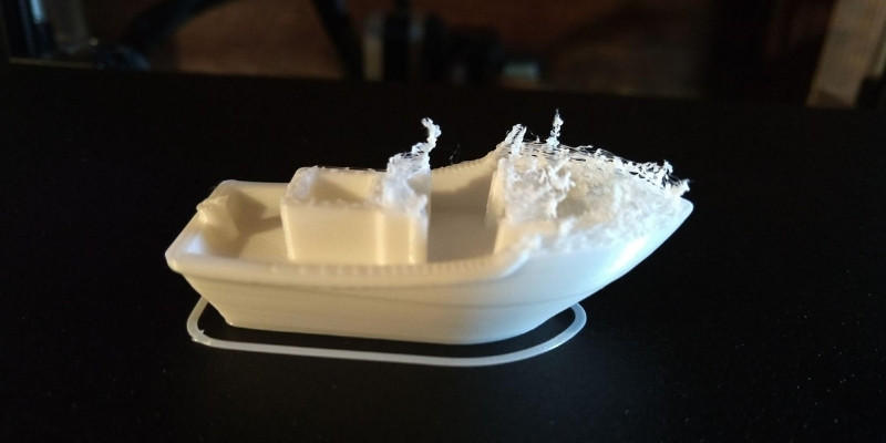 benchy test print after adjusting the belt tensioner 