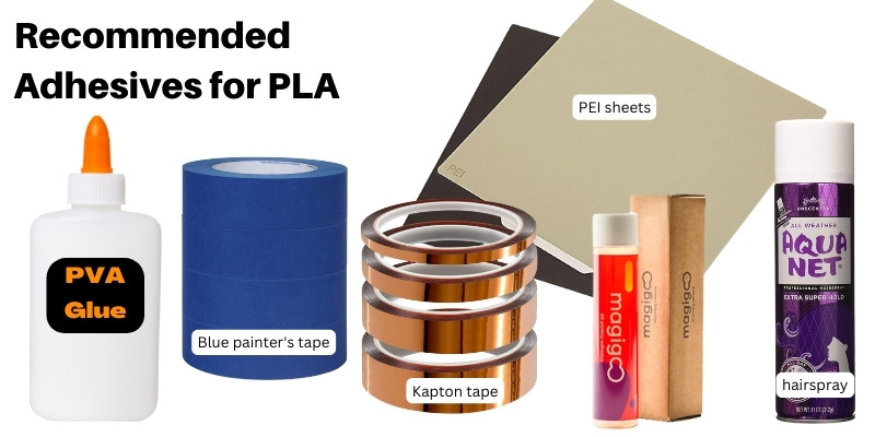 Recommended adhesives for PLA