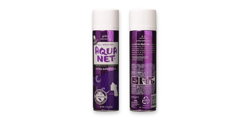 Aqua Net Extra Super Hold Unscented front and back of product