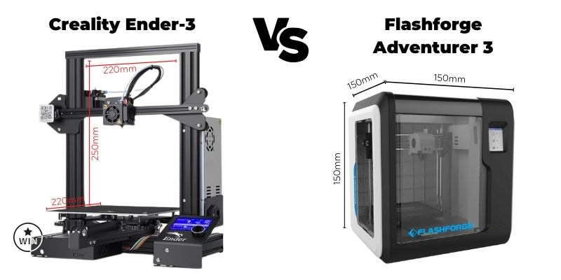 ender-3 vs adventurer 3 build volume