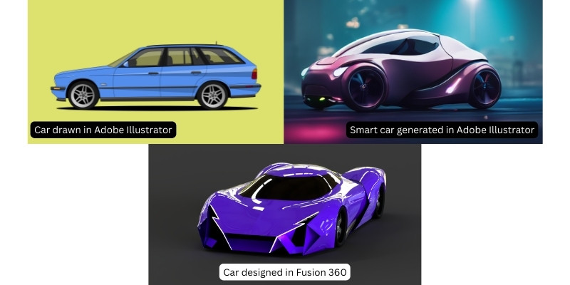 car designs ai 2d vs 3d vs fusion 360