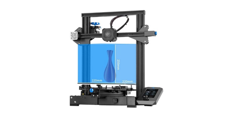 The Ender 3 build volume shown on the Ender 3 V2