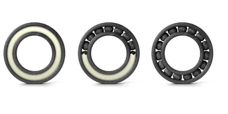 An image of a wheel in stages of the HIPS filament dissolving