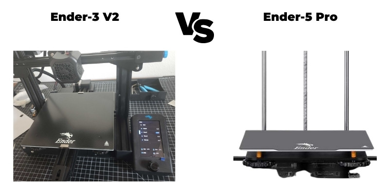 ender 3 v2 vs ender 5 pro print beds