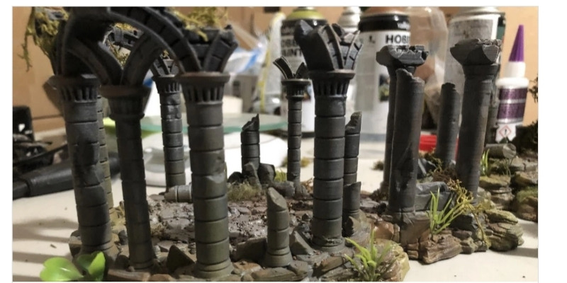 FDM 3D printed terrain for miniatures