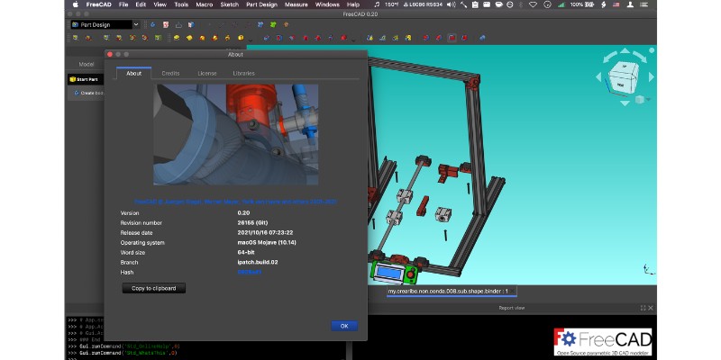 FreeCAD is a powrful CAD software for open source software enthusiasts