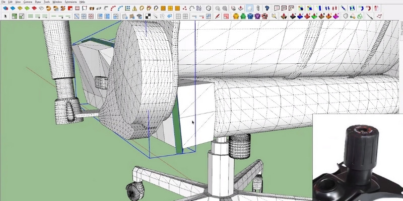 Gaming Chair Modeling in SketchUp