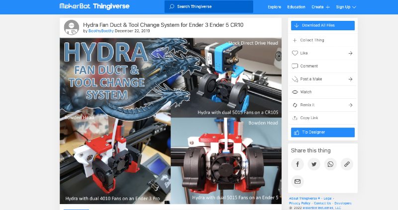 The Hydra fan from Thingiverse