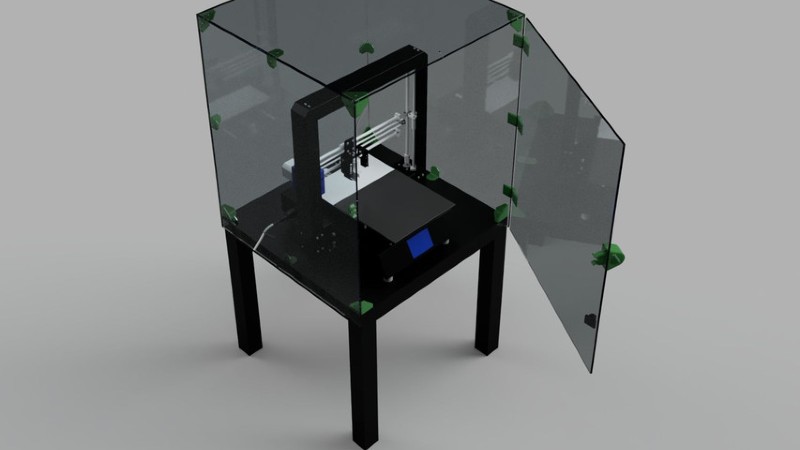 The IKEA LACK Table used as a 3D printer enclosure 