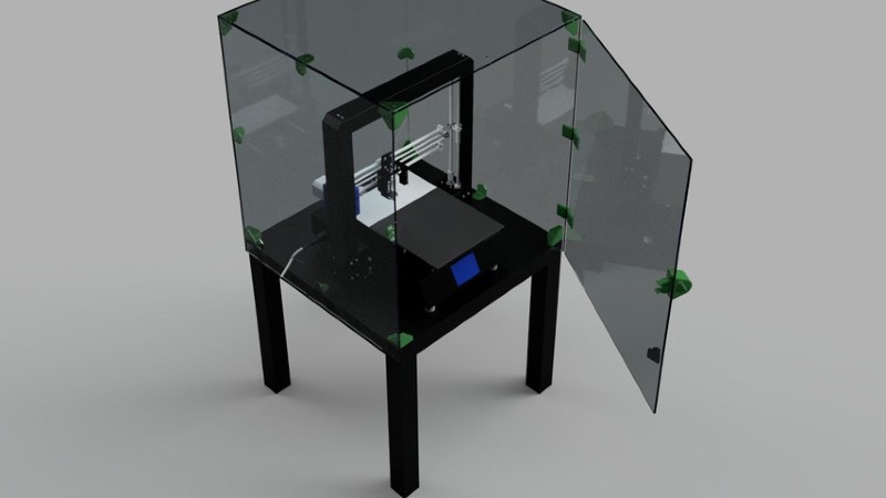 The IKEA LACK Table used as a 3D printer enclosure