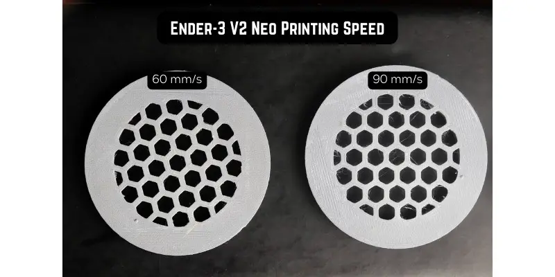 How travel speed affects stringing on the Ender 3 V2 Neo