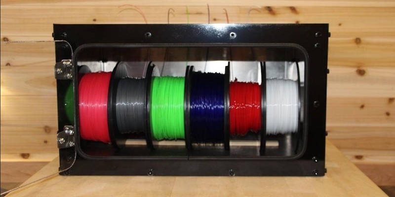 Filament storage prevents filament from absorbing moisture, preventing nozzle clogs