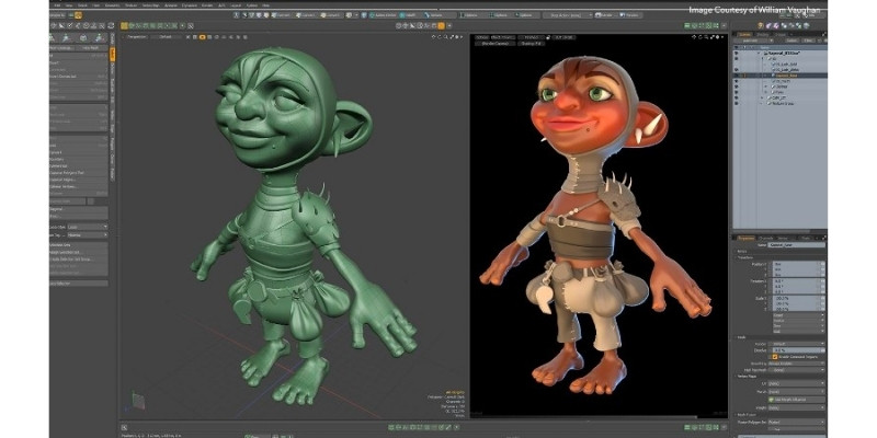 3D modeling a character with Modo software