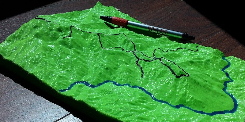 Paper 3D Printed Geological Model