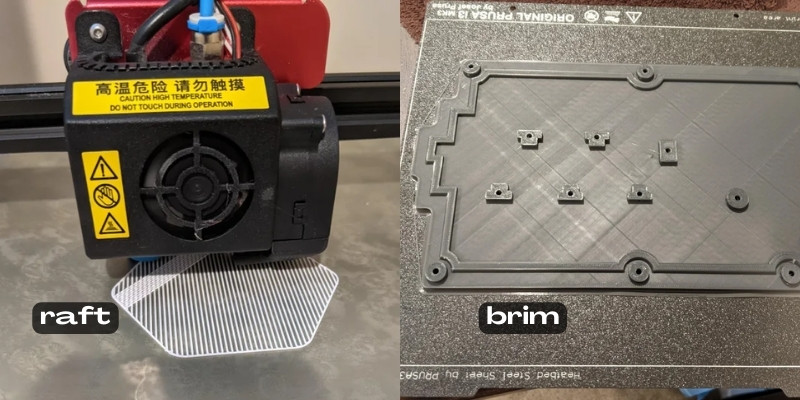 petg raft and brim examples