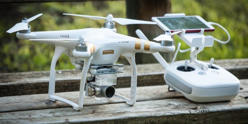 A DJI phantom drone