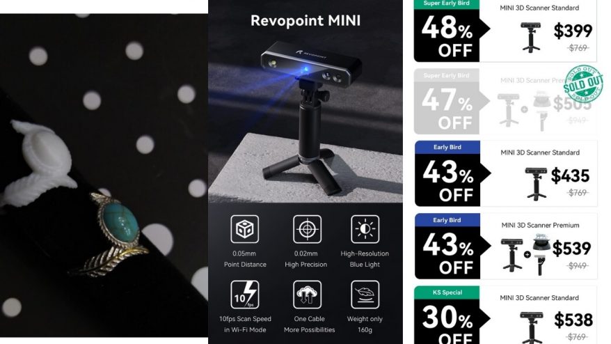 Revopoint MINI 3D scanner launches on Kickstarter