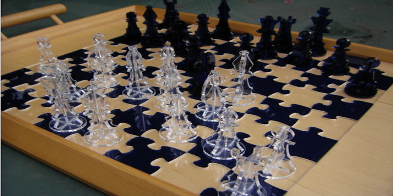 3D Printed chess set jigsaw example 1