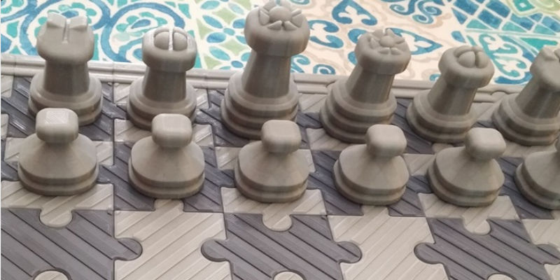 3D Printed chess set jigsaw example 2