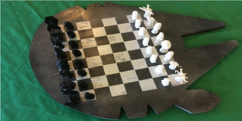 3D Printed chess board Star Wars