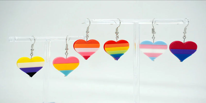 3D Printed PRIDE Earrings