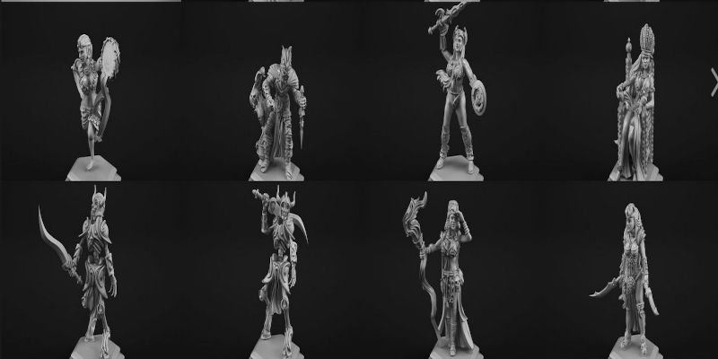 3D Printed Warhammer Figure Set