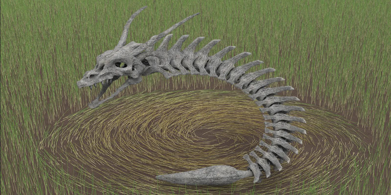 Articulated Skeleton 3D Dragon