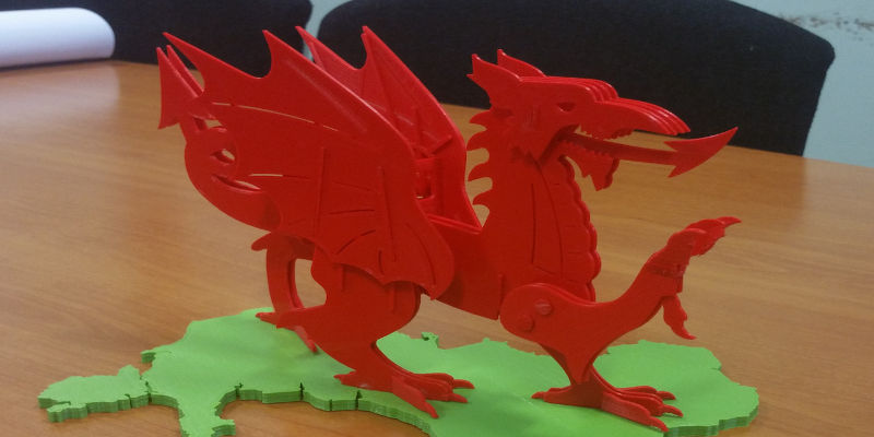 3D Printed Welsh Dragon
