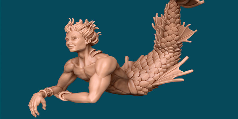 Finley the Mermaid 3D Print