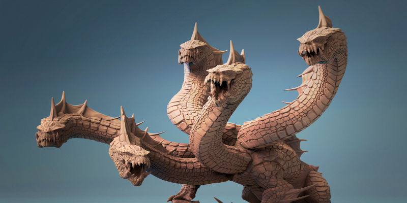 3D Printed Hydra Dungeons and Dragons