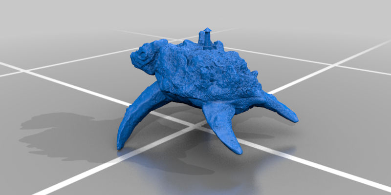 Dragon Turtle Island 3D Print