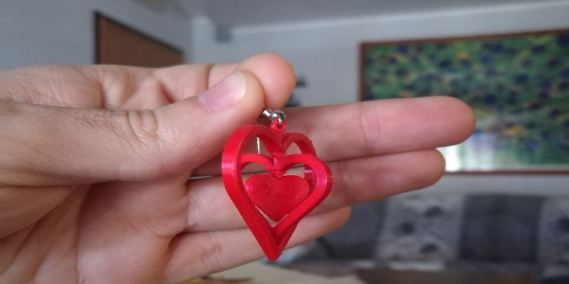 Rotating Heart Earrings