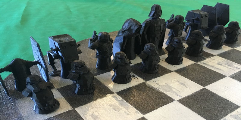 3D Printed Chess Set Star Wars