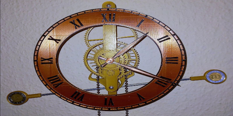3D Printed Self-Winding Clock