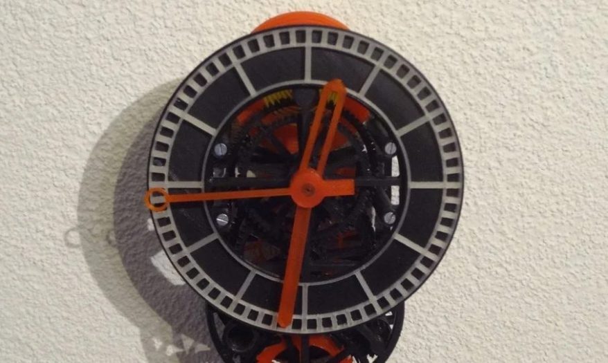 3D printed clock project with working mechanism