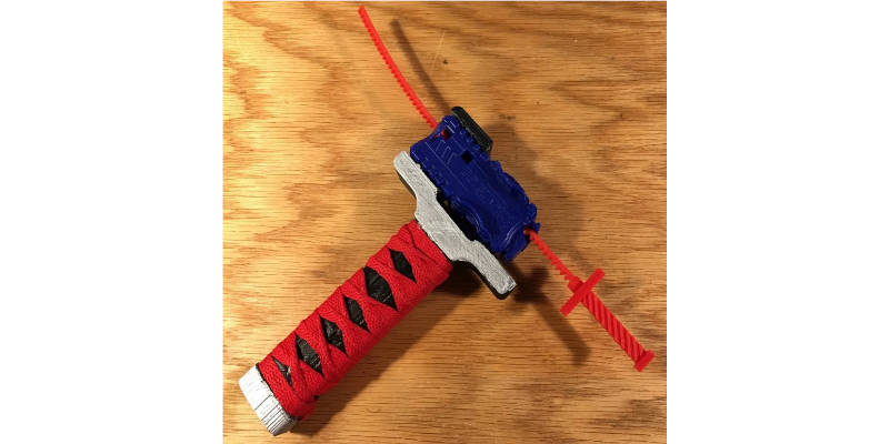 3D Printed Beyblade Launcher Katana Sword