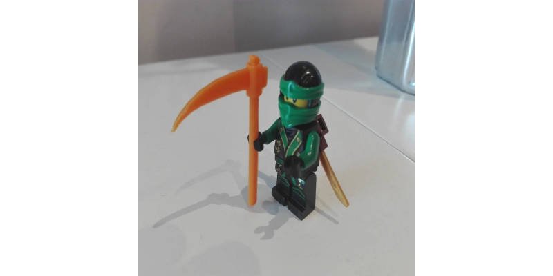 3D Printed Lego Man Holding Scythe