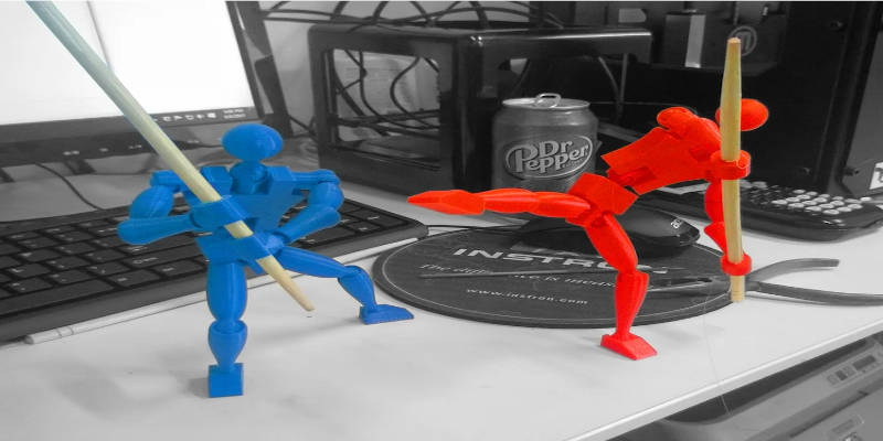 3D Printed Figurine Martial Arts Posable