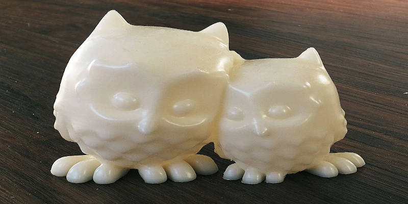 3D Printed Figurine Cute Cuddling Owls