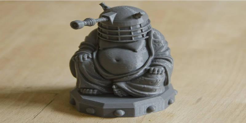 3D Printed Figurine Dalek Buddha Budai