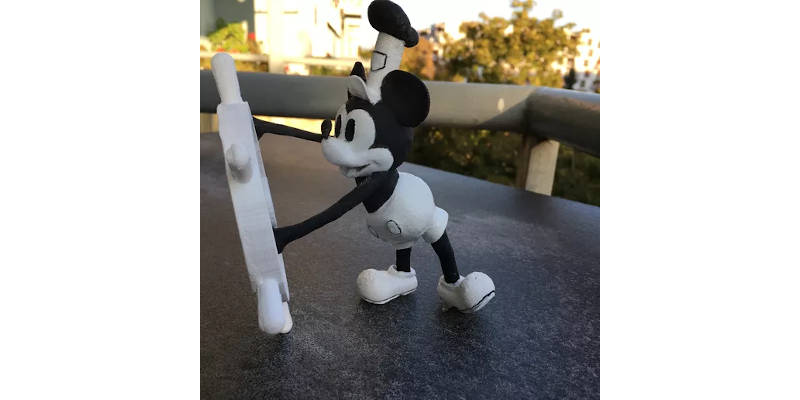 3D Printed Figurine Mickey Mouse Disney Steamboat Willie