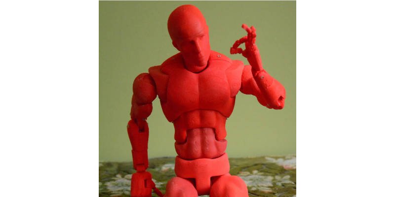 3D Printed Figurine Articulated Model Dexter